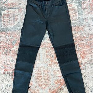 Madewell Skinny Skinny Black Moto Jeans Zipper Ankle Size 30 Grunge